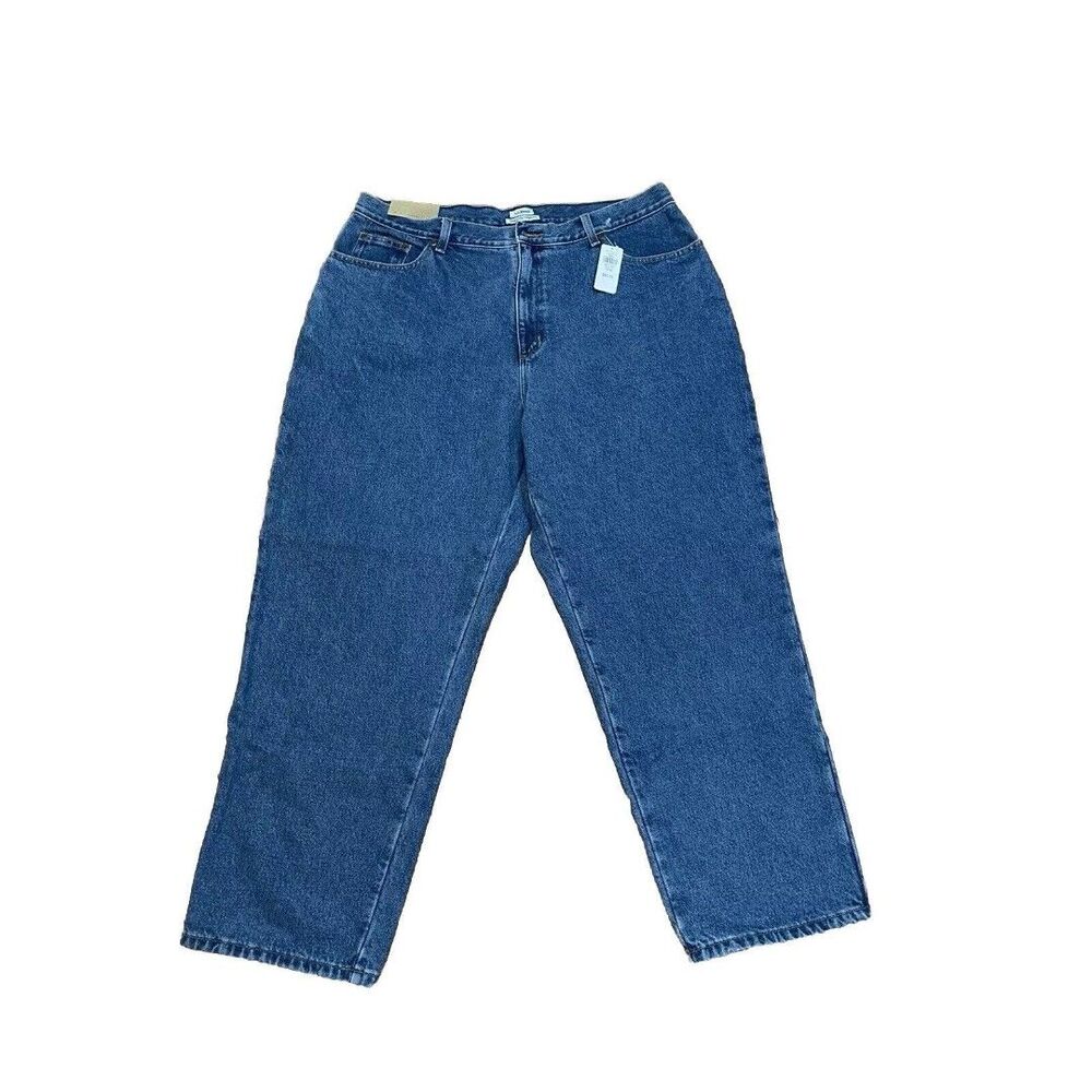 LL Bean Womens Jeans Double L Fleece Lined sz 20 Petite Original Fit Relaxed NEW